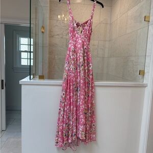 Yumi Kim Pink Floral Midi Dress